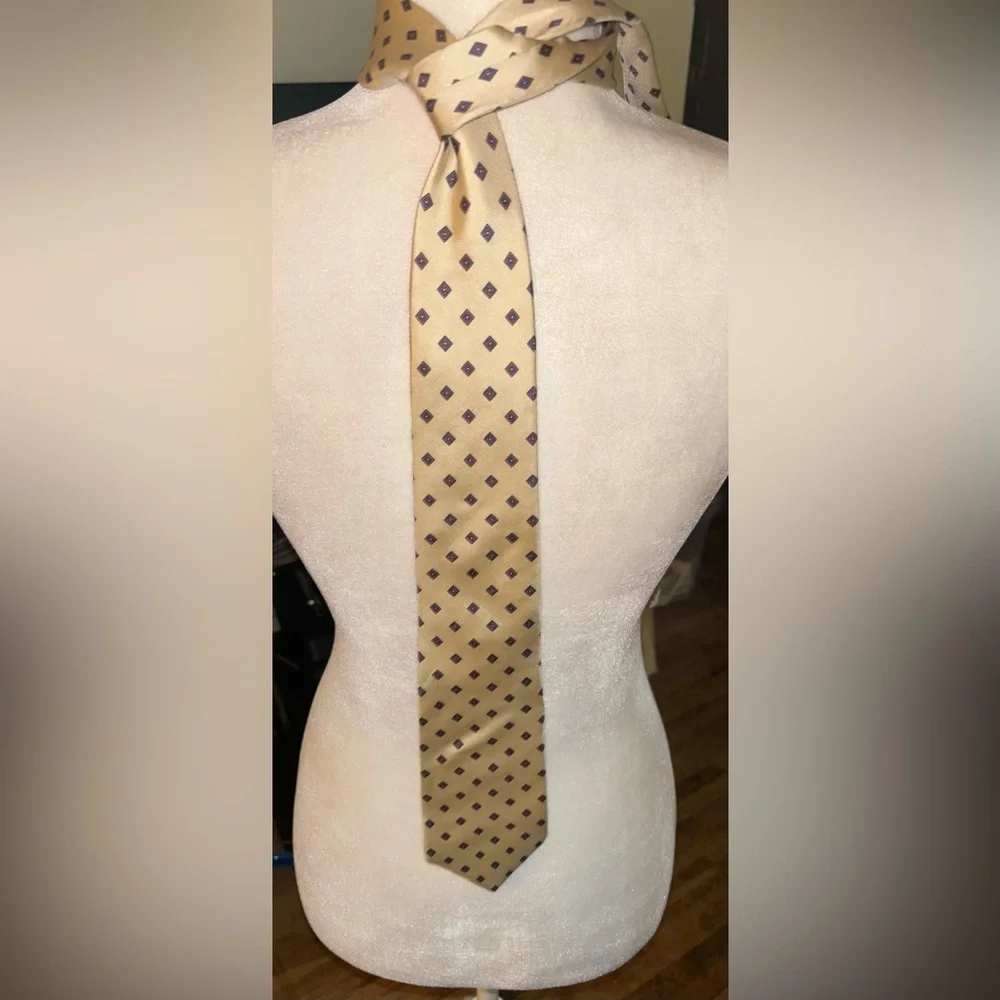 Lot of 3 Patterned Designer Ties: Fendi, Valentino, Christian Dior Luxury Preppy